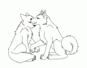 Disegno di lupo da stampare e colorare 64