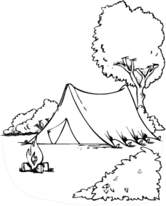 Disegno di campeggio da stampare e colorare 32
