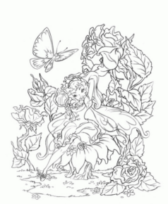 Disegno di fata da stampare e colorare 43