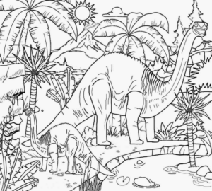 Disegno di Brachiosauro da stampare e colorare 9