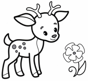 Disegno di cervo da stampare e colorare 34