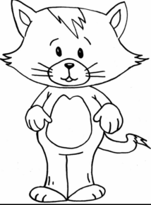 Disegno di gatto da stampare e colorare 107
