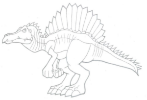Disegno di Spinosauro da stampare e colorare 3