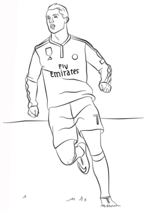 Disegno di calciatore professionista da stampare e colorare 1