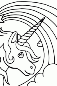 Disegno di unicorno da stampare e colorare 98
