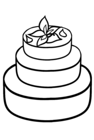 Disegno di torta da stampare e colorare 28
