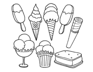 Disegno di gelato da stampare e colorare 45