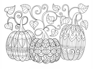 Disegno di zucca di Halloween da stampare e colorare 107