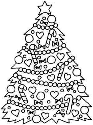 Disegno di albero di Natale da stampare e colorare 194