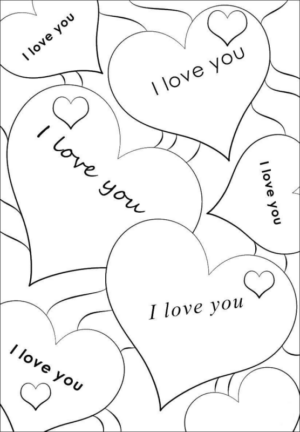 Disegno di San Valentino da stampare e colorare 66