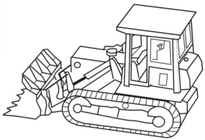 Disegno di mezzo da lavoro da stampare e colorare 88