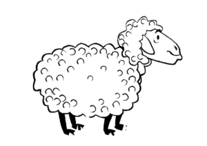 Disegno di pecora da stampare e colorare 5
