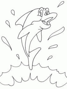 Disegno di delfino da stampare e colorare 17