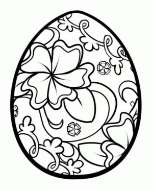 Disegno di uovo di Pasqua da stampare e colorare 204