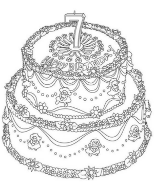 Disegno di compleanno da stampare e colorare 75