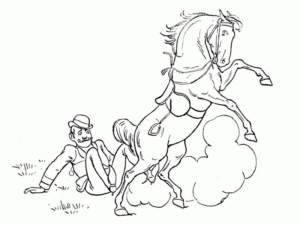 Disegno di equitazione da stampare e colorare 26