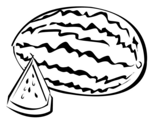 Disegno di anguria da stampare e colorare 18