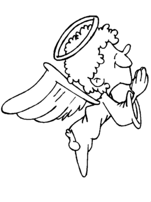 Disegno di angelo da stampare e colorare 37