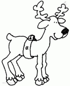 Disegno di renna di Natale da stampare e colorare 40