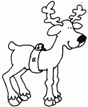 Disegno di renna di Natale da stampare e colorare 40 Disegno di renna di Natale da stampare e colorare 40