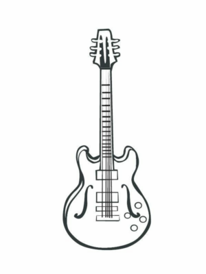 Disegno di strumento musicale da stampare e colorare 89