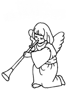 Disegno di angelo da stampare e colorare 45