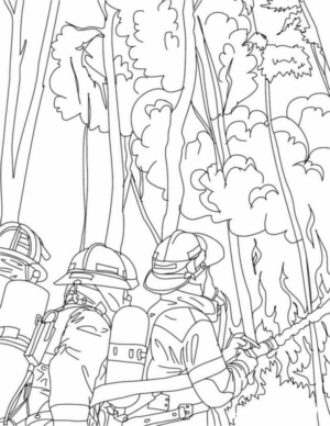 Disegno di pompiere da stampare e colorare 71