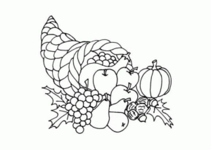 Disegno di cesto di frutta da stampare e colorare 47