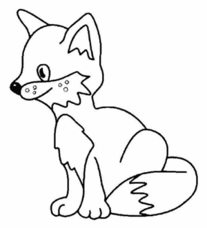 Disegno di volpe da stampare e colorare 126