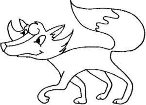 Disegno di volpe da stampare e colorare 27