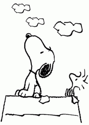 Disegno di Snoopy da stampare e colorare 1