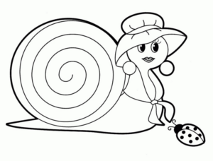 Disegno di lumaca da stampare e colorare 7