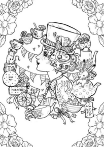 Disegno di Alice nel paese delle meraviglie da stampare e colorare 89