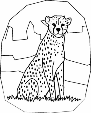 Disegno di leopardo da stampare e colorare 60