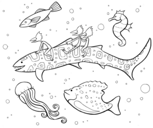 Disegno di pesce da stampare e colorare 127