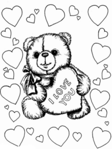 Disegno di San Valentino da stampare e colorare 62