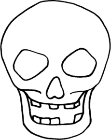 Disegno di teschio e scheletro da stampare e colorare 37 Disegno di teschio e scheletro da stampare e colorare 37