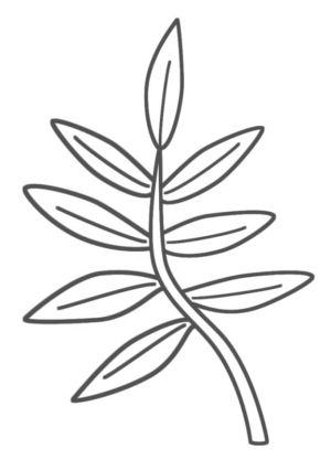 Disegno di foglia da stampare e colorare 196