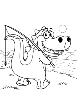 Disegno di Dino da stampare e colorare 1