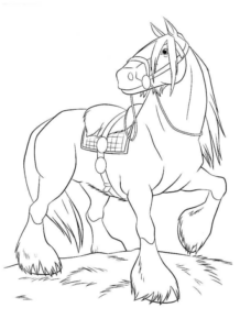 Disegno di cavallo da stampare e colorare 125