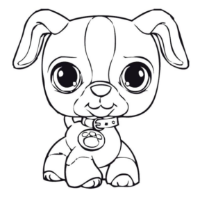 Disegno di cane da stampare e colorare 142