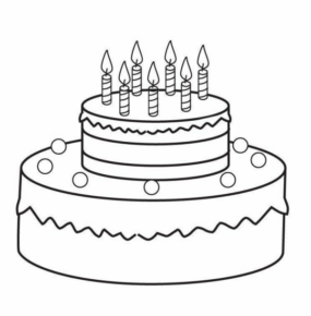 Disegno di compleanno da stampare e colorare 108