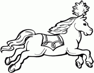 Disegno di equitazione da stampare e colorare 24