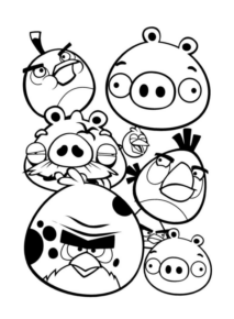 Disegno di Angry birds da stampare e colorare 87