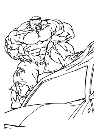 Disegno di Hulk da stampare e colorare 89
