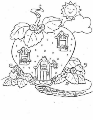 Disegno di fragola da stampare e colorare 29
