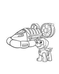 Disegno di Paw Patrol – Cane pompiere da stampare e colorare 36
