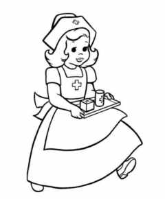 Disegno di infermiere da stampare e colorare 28