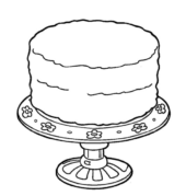 Disegni di Torte da colorare