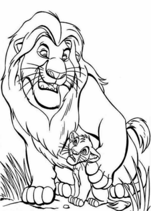 Disegno di Re Leone da stampare e colorare 231